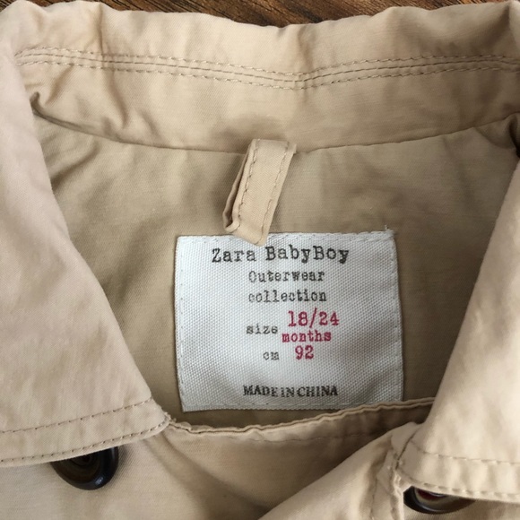 Zara BabyBoy Collection Trench Coat - Picture 2 of 3